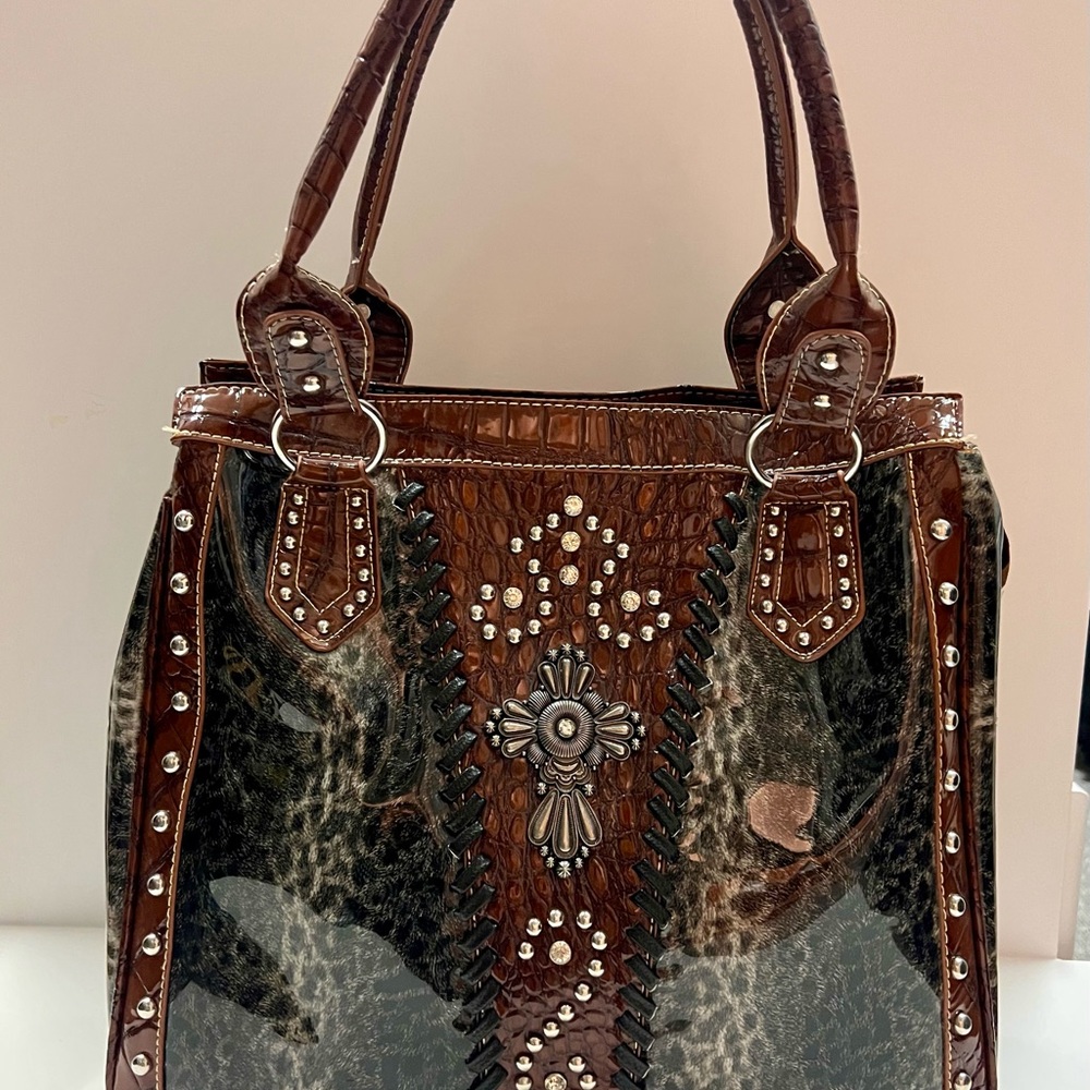 Super cute western style (?)  patent leather handbag P&G Collection